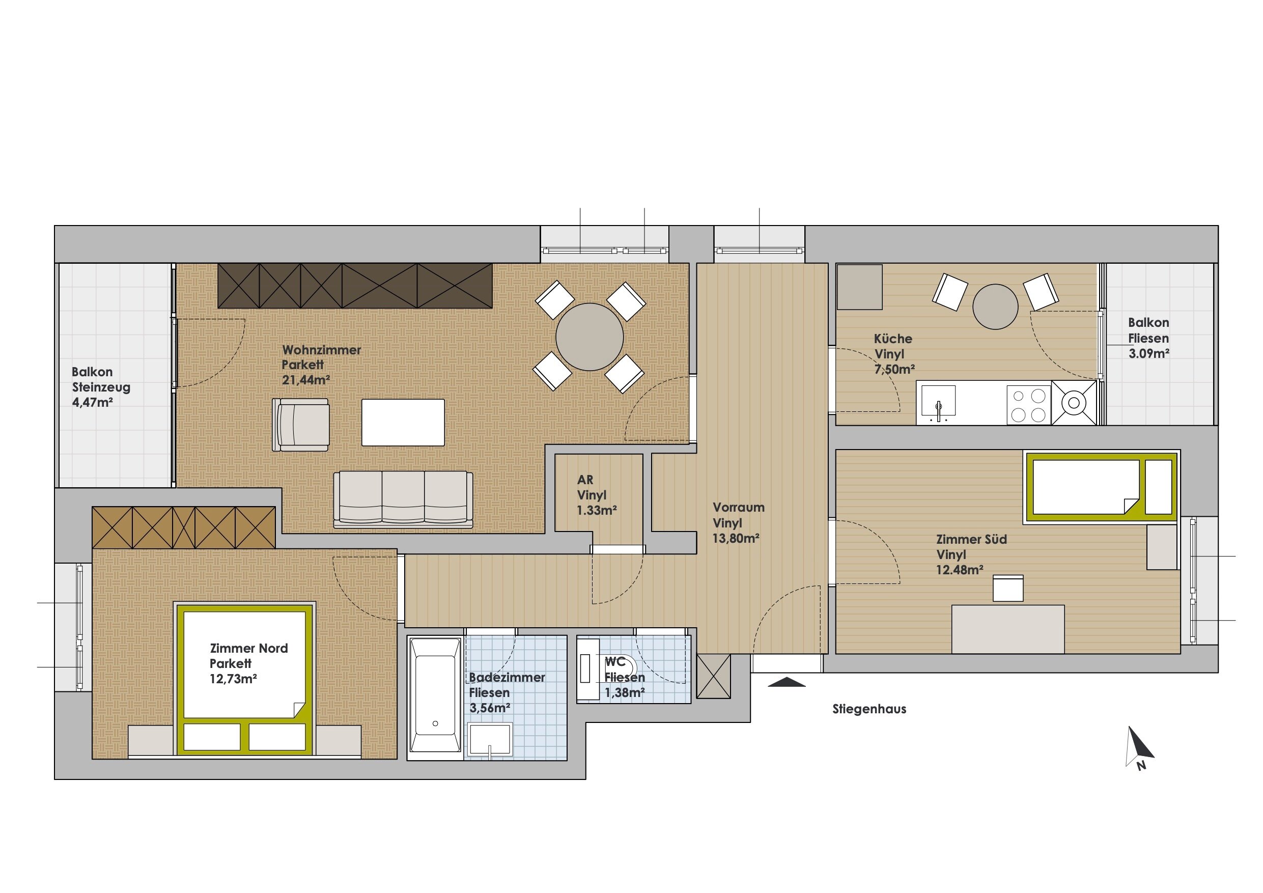 Apartment zur Miete 660 € 3 Zimmer 75 m² 1. Geschoss Andreas-Hofer-Straße Lienz 9900