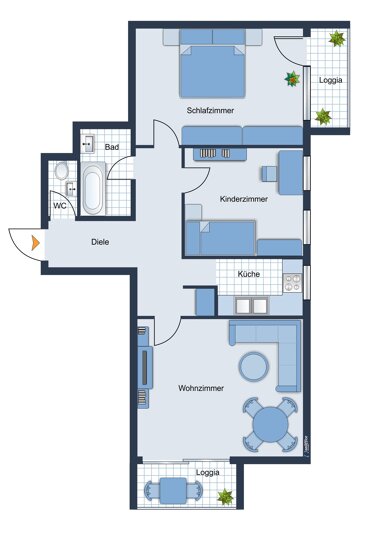 Wohnung zum Kauf 440.000 € 3 Zimmer 73 m² 3. Geschoss Josephsburg München 81673