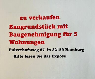 Grundstück zum Kauf 700 m² Grundstück Baugenehmigung vorhanden Farmsen - Berne Hamburg 22159