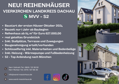 Reihenmittelhaus zum Kauf provisionsfrei 627.000 € 4 Zimmer 114 m² 120 m² Grundstück frei ab sofort Karlsfeld 85757