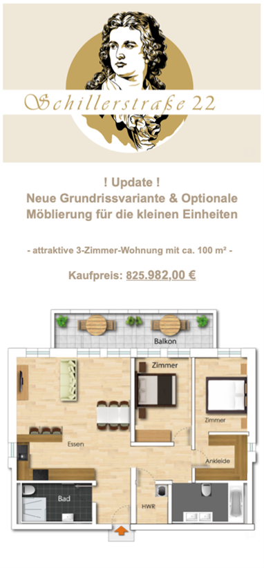 Wohnung zum Kauf Provisionsfrei 825.982 € 3 Zimmer 100 m² 3. Geschoss Lichterfelde Berlin 12207