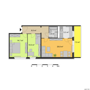 Wohnung zur Miete 551,07 € 3 Zimmer 64,7 m² 10. Geschoss Alt-Friedrichsfelde 44 Friedrichsfelde Berlin 10315