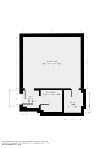 Wohnung zur Miete 345 € 1 Zimmer 23 m² 5. Geschoss Galgenhof Nürnberg 90459