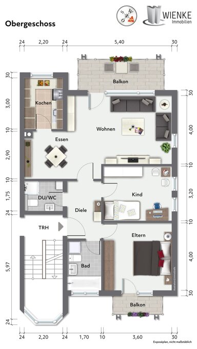 Wohnung zur Miete 850 € 3 Zimmer 80,2 m² 2. Geschoss frei ab sofort Lindenstrasse 1 Dogern 79804