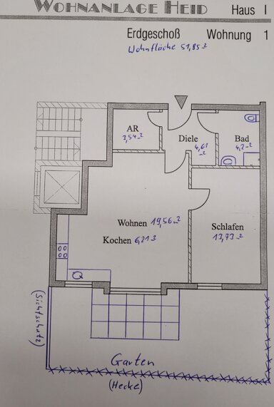 Wohnung zur Miete 560 € 2,5 Zimmer 52 m² EG frei ab 01.12.2024 Von Brentano Str 31c Forth Eckental 90542