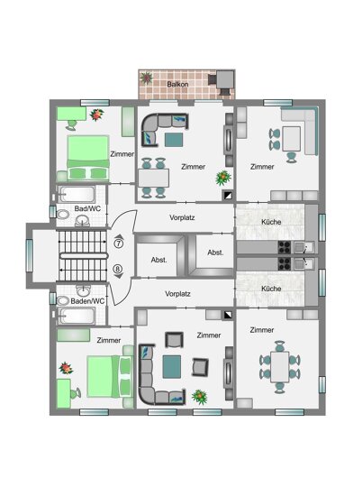 Wohnung zum Kauf 536.850 € 3 Zimmer 79,5 m² Dobel Stuttgart 70184