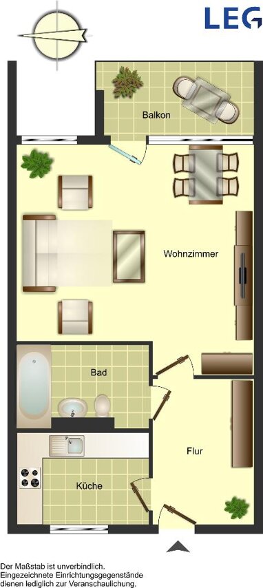 Wohnung zur Miete nur mit Wohnberechtigungsschein 220,27 € 1 Zimmer 41,2 m² 3. Geschoss Weimarer Straße 12 West Ratingen 40880