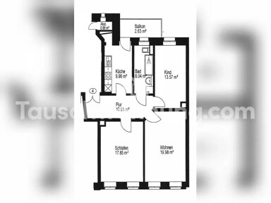 Wohnung zur Miete Tauschwohnung 475 € 3 Zimmer 81,5 m² 1. Geschoss Volkmarsdorf Leipzig 04315