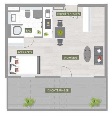 Wohnung zur Miete 700 € 1 Zimmer 43,8 m² 3. Geschoss Frontenhausenertstraße 61 Herrnfelden Vilsbiburg 84137