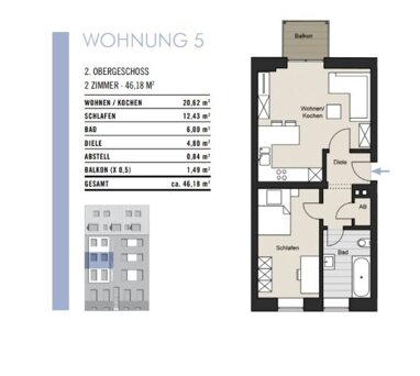 Wohnung zum Kauf Provisionsfrei 295.000 € 2 Zimmer Nußbaumer Str. 65 Neuehrenfeld Köln 50823