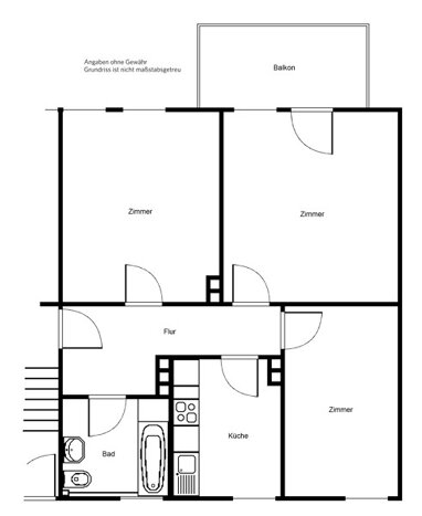 Wohnung zur Miete 891,19 € 3 Zimmer 63,3 m² frei ab 10.08.2024 Westring 50 Praunheim Frankfurt am Main 60488