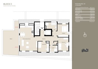 Wohnung zur Miete 2.190 € 4 Zimmer 117,2 m² frei ab sofort Plieningen Stuttgart 70599