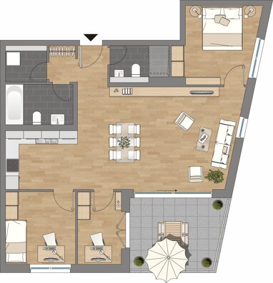 Wohnung zur Miete 1.860 € 4 Zimmer 93 m² 2. Geschoss frei ab sofort In der Au 27-31 Rödelheim Frankfurt am Main 60489