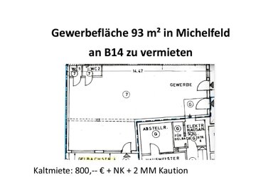 Ladenfläche zur Miete provisionsfrei 800 € Gelbachstrasse Michelfeld Michelfeld 74545