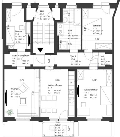 Wohnung zur Miete 1.056 € 4 Zimmer 110,3 m² 1. Geschoss frei ab 01.01.2025 Eilenburger Straße 26 Spremberger Vorstadt Cottbus 03050