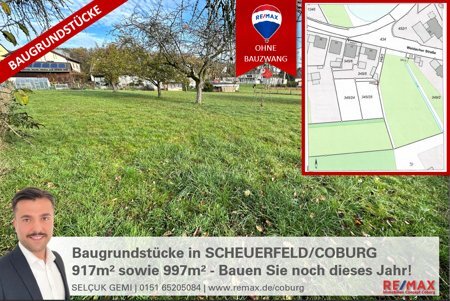 Grundstück zum Kauf 997 m² Grundstück Scheuerfeld Coburg 96450