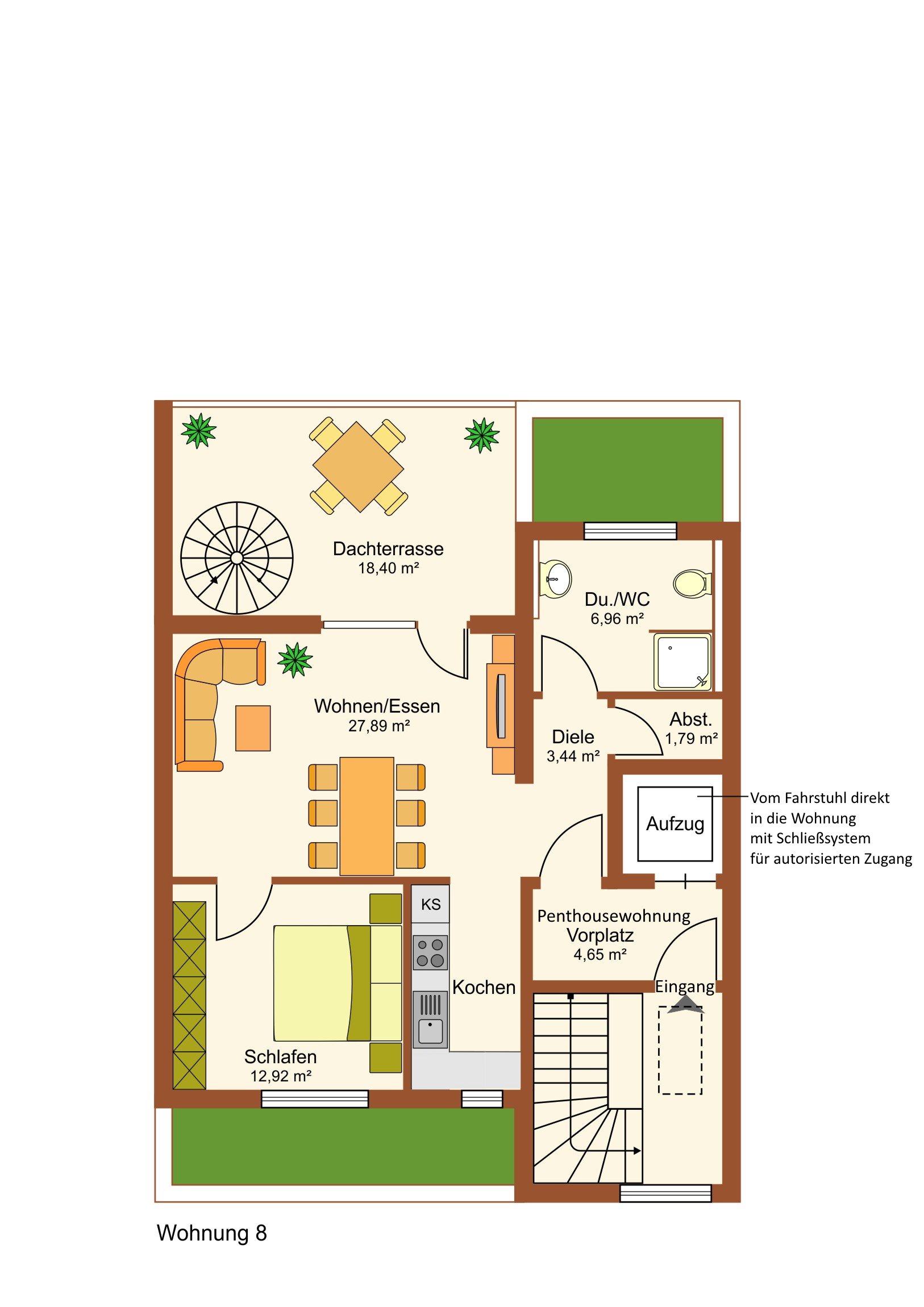 Penthouse zum Kauf 385.000 € 2 Zimmer 81,5 m²<br/>Wohnfläche 2. Stock<br/>Geschoss Ab sofort<br/>Verfügbarkeit Eschelbach Sinsheim 74889