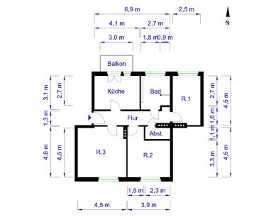 Wohnung zur Miete 626,96 € 3 Zimmer 78,4 m² 2. Geschoss Völpker Str. 1 Beimssiedlung Magdeburg 39110
