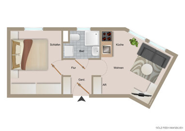Wohnung zum Kauf 229.000 € 2 Zimmer 32 m² Azenbergstr. 5 Relenberg Stuttgart 70174