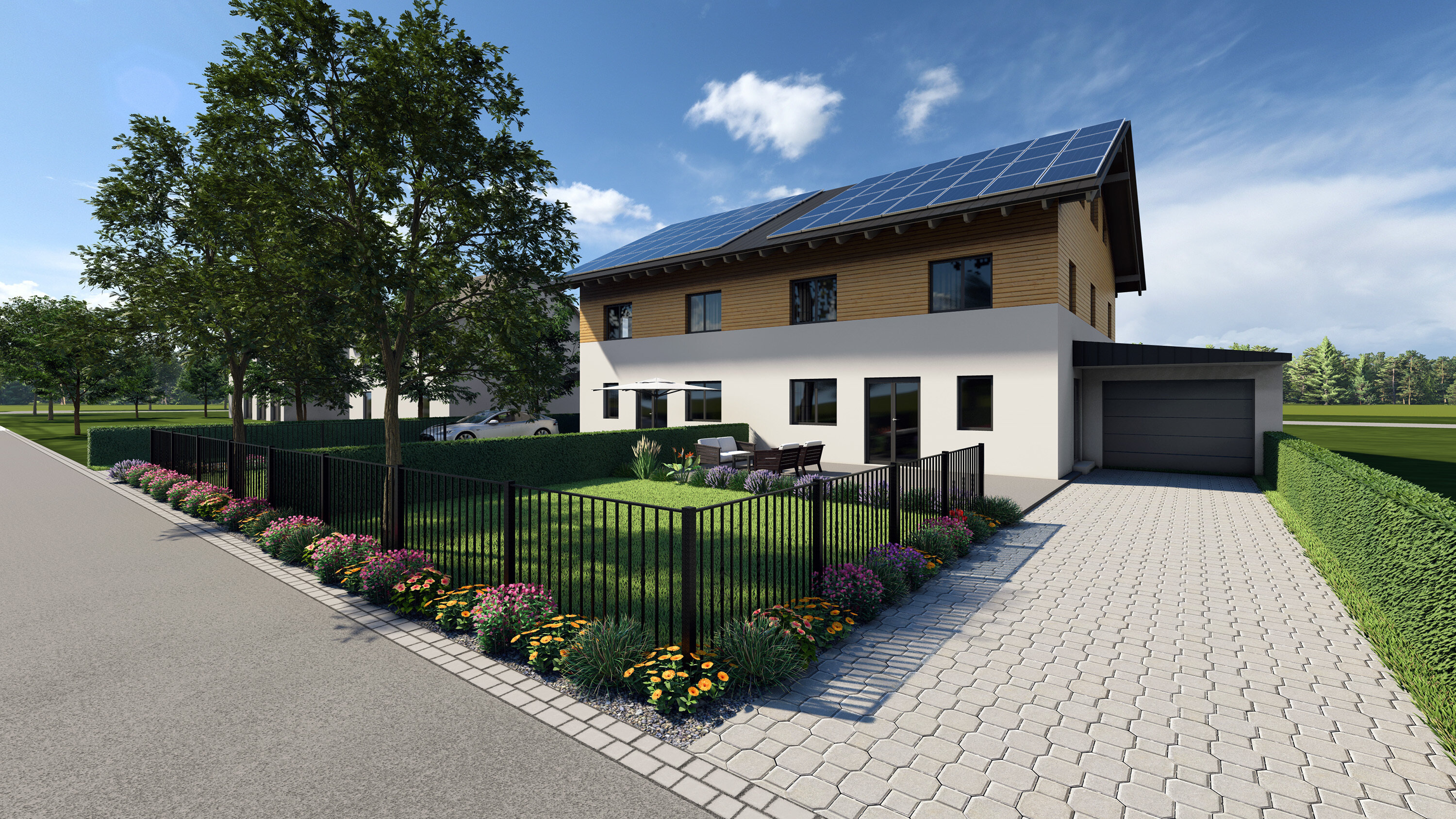 Doppelhaushälfte zum Kauf Provisionsfrei 699.000 € 6 Zimmer 194,3 m²<br/>Wohnfläche 328 m²<br/>Grundstück Unterau Winhöring 84543