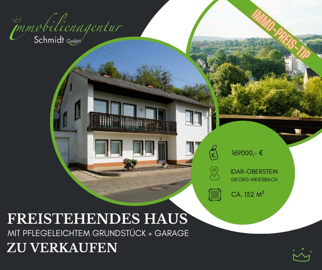 Einfamilienhaus zum Kauf 169.000 € 5 Zimmer 132 m²<br/>Wohnfläche 1.290 m²<br/>Grundstück Georg - Weierbach Idar-Oberstein 55743