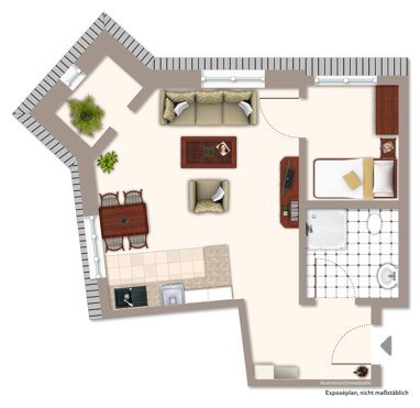 Wohnung zur Miete 469,20 € 2 Zimmer 40,8 m² 3. Geschoss Flöha Flöha 09557