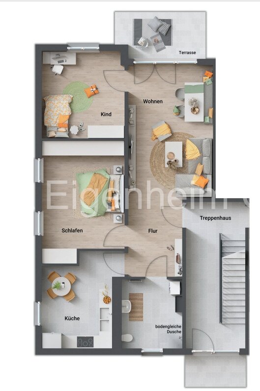 Terrassenwohnung zum Kauf 375.606 € 3 Zimmer 95,1 m²<br/>Wohnfläche Unter dem  Pflinzhöck 0 Stockhausen Eisenach 99817