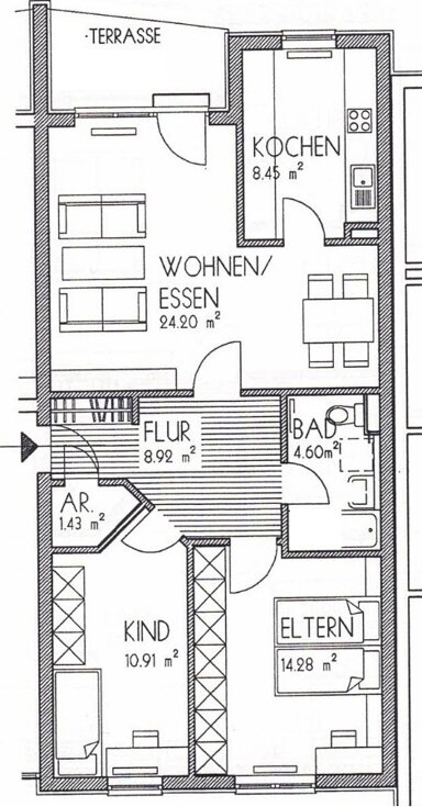 Wohnung zur Miete 495 € 3 Zimmer 75 m² EG frei ab 01.04.2025 Saalfeld Saalfeld 07318