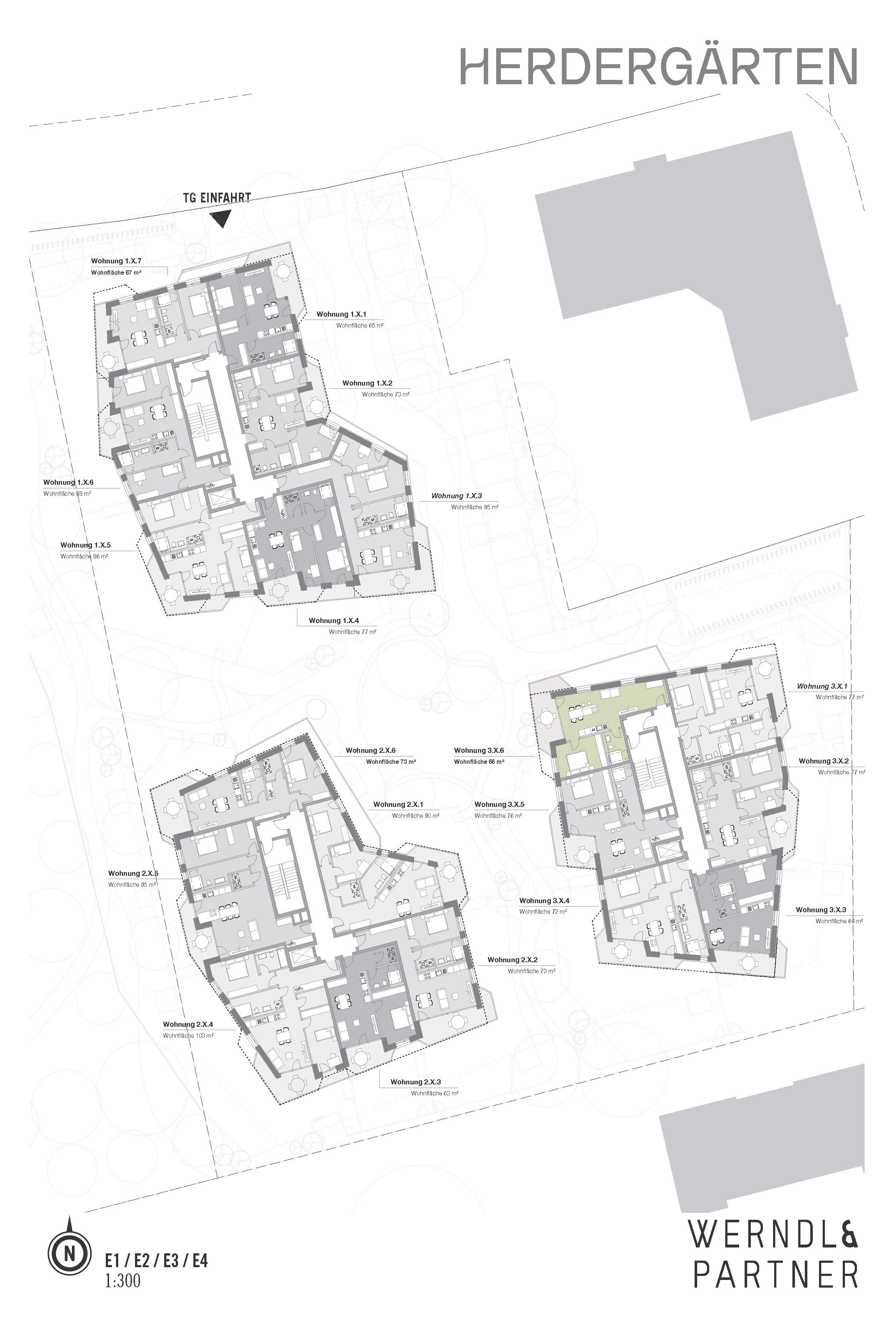 Wohnung zum Kauf provisionsfrei 480.000 € 2 Zimmer 66 m²<br/>Wohnfläche 3.<br/>Geschoss Herderstraße 4, 6, 8 Rosenheim 83024