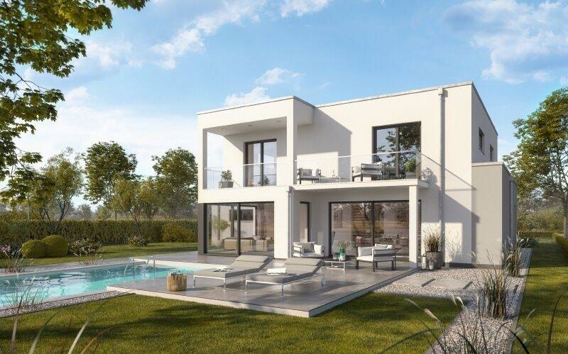 Luxusvilla im Bauhausstil auf großem Grundstück am Stadtrand von Jena