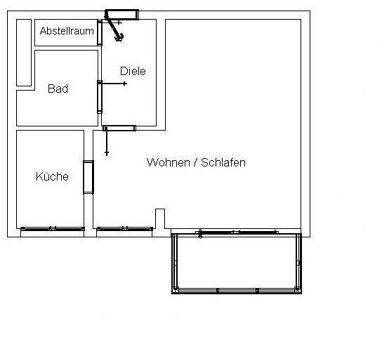 Wohnung zur Miete nur mit Wohnberechtigungsschein 213,69 € 1 Zimmer 44 m² Erdgeschoss Schleestraße 6 Odenkirchen - Mitte Mönchengladbach 41199