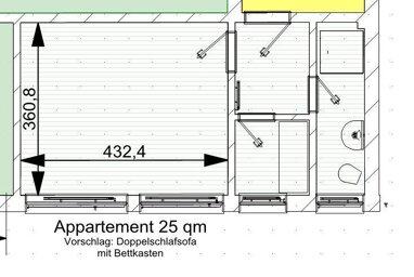 Apartment zur Miete 250 € 1 Zimmer 25 m² 2. Geschoss Marktstraße 4 Eschwege Eschwege 37269