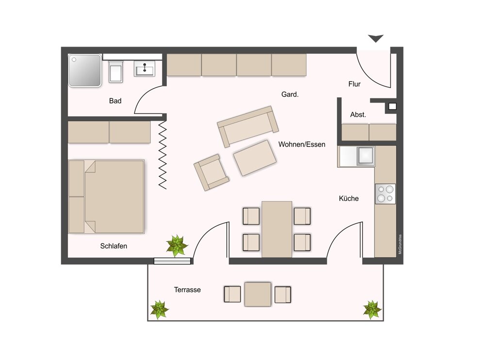 Wohnung zur Miete 310 € 1 Zimmer 45,7 m²<br/>Wohnfläche Erdgeschoss<br/>Geschoss Wahlbezirk 21 Suhl 98527