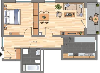 Wohnung zur Miete nur mit Wohnberechtigungsschein 344,04 € 2 Zimmer 62 m² 3. Geschoss Danziger Straße 25 Schifferstadt 67105