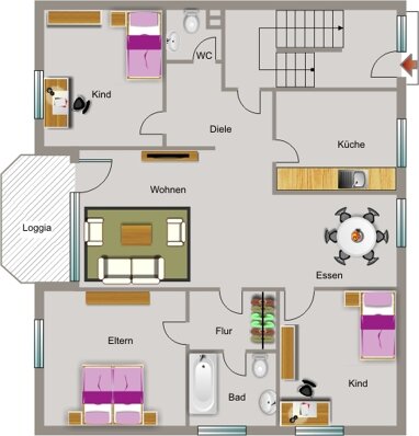 Wohnung zur Miete nur mit Wohnberechtigungsschein 493,73 € 4,5 Zimmer 94,9 m² Erdgeschoss Walterstraße 1A Moers - Mitte Moers 47441