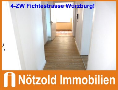 Wohnung zur Miete 800 € 4 Zimmer 75 m² 2. Geschoss frei ab sofort Fichtestrasse Frauenland Würzburg 97074