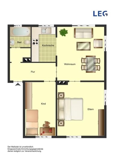 Wohnung zur Miete 399 € 3 Zimmer 52 m² 1. Geschoss Dortmunder Straße 16 Heutingsweg Bocholt 46397