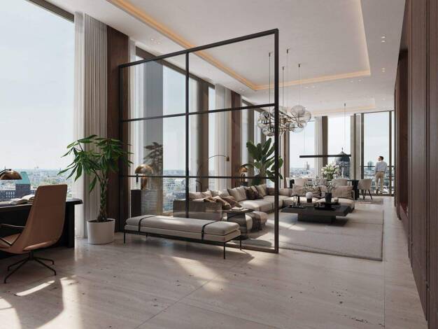 Wohnung zum Kauf provisionsfrei 3.999.500 € 5 Zimmer 300,9 m² 20. Geschoss Voltairestraße 11 Mitte Berlin 10179