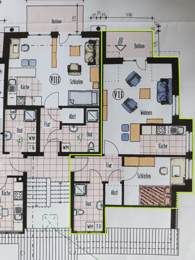 Wohnung zur Miete 600 € 2 Zimmer 54 m² 2. Geschoss Stadtkern Vechta 49377