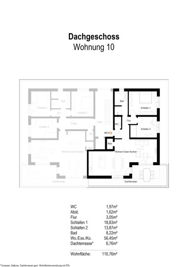 Penthouse zum Kauf Provisionsfrei 488.000 € 3 Zimmer 111 m² Meschede Meschede 59872