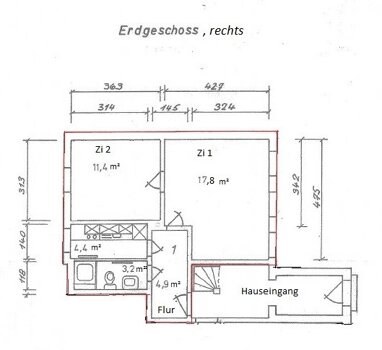 Wohnung zur Miete 420 € 2 Zimmer 41,7 m² Erdgeschoss Arnimstraße Marli / Brandenbaum Lübeck 23556