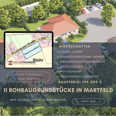 Grundstück zum Kauf provisionsfrei 199.000 € 6.244 m² Grundstück Martfeld Martfeld 27327