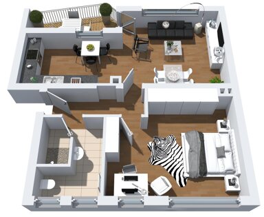 Wohnung zur Miete 459 € 2 Zimmer 56,1 m² EG frei ab 07.02.2025 Honkenbergstraße 48 Elpeshof Herne 44628