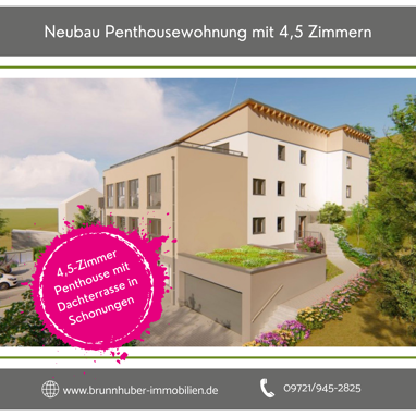 Penthouse zur Miete 1.550 € 4,5 Zimmer 128 m² 2. Geschoss Hausener Straße 7 Schonungen Schonungen 97453
