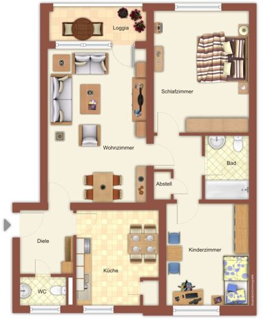 Wohnung zur Miete 639 € 3 Zimmer 82,6 m² 2. Geschoss frei ab 01.08.2024 Reichenberger Straße 5 Odenkirchen - Mitte Mönchengladbach 41199