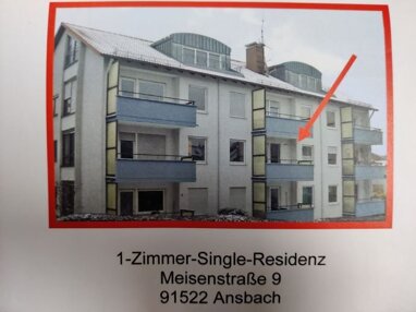 Wohnung zur Miete 465 € 1 Zimmer 44 m² 1. Geschoss Meisenstraße 9 Schalkhausen Ansbach 91522