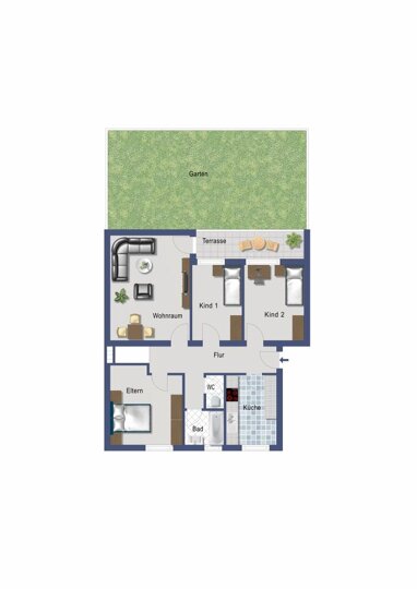 Wohnung zum Kauf Provisionsfrei 224.000 € 4 Zimmer 82,9 m² Erdgeschoss Stettiner Straße 15 Alt-Tannenbusch Bonn 53119