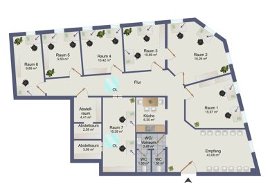 Büro-/Praxisfläche zur Miete provisionsfrei 750 € 154,9 m² Bürofläche Puschkinplatz 4 Greiz Greiz 07973