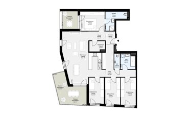Wohnung zur Miete 1.843,66 € 5 Zimmer 132 m² 3. Geschoss Wiener Neustadt 2700
