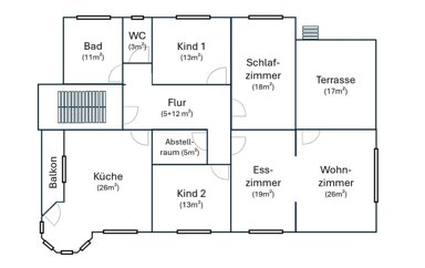 Wohnung zur Miete 1.150 € 4,5 Zimmer 158 m² Steinau Steinau an der Straße 36396